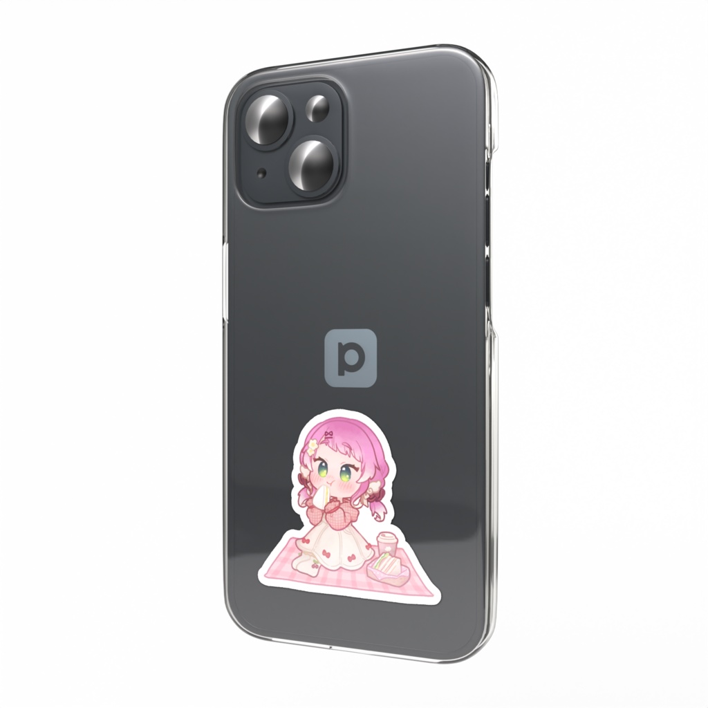 桜ぴくにっく スマホステッカー もぐもぐVer.