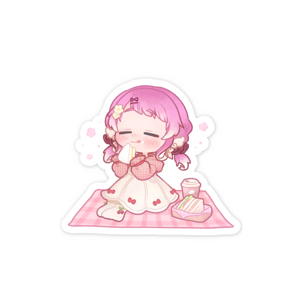 桜ぴくにっく スマホステッカー ほわほわVer.