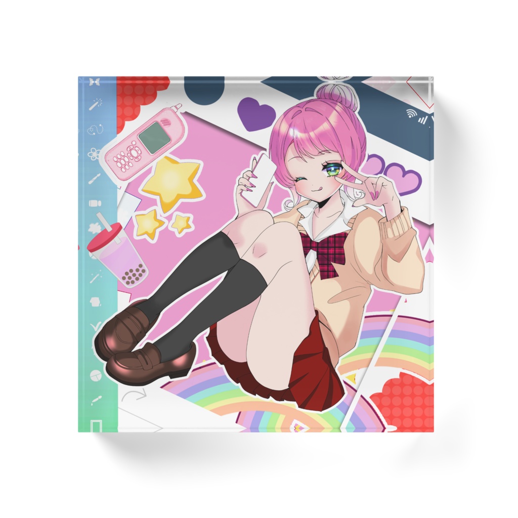平成JKぽぽまる アクリルブロック