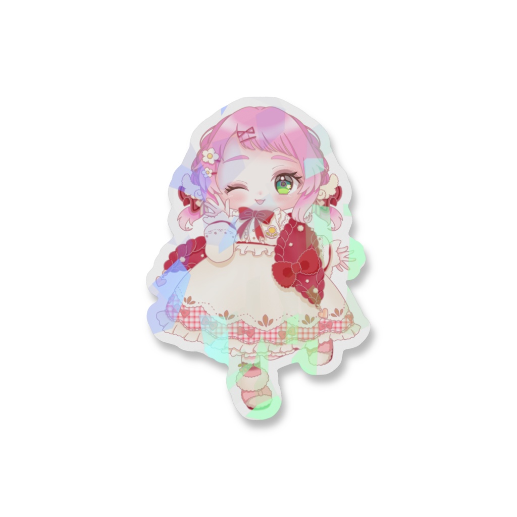 祝★5周年 ホログラムスマホステッカー ウィンクVer.