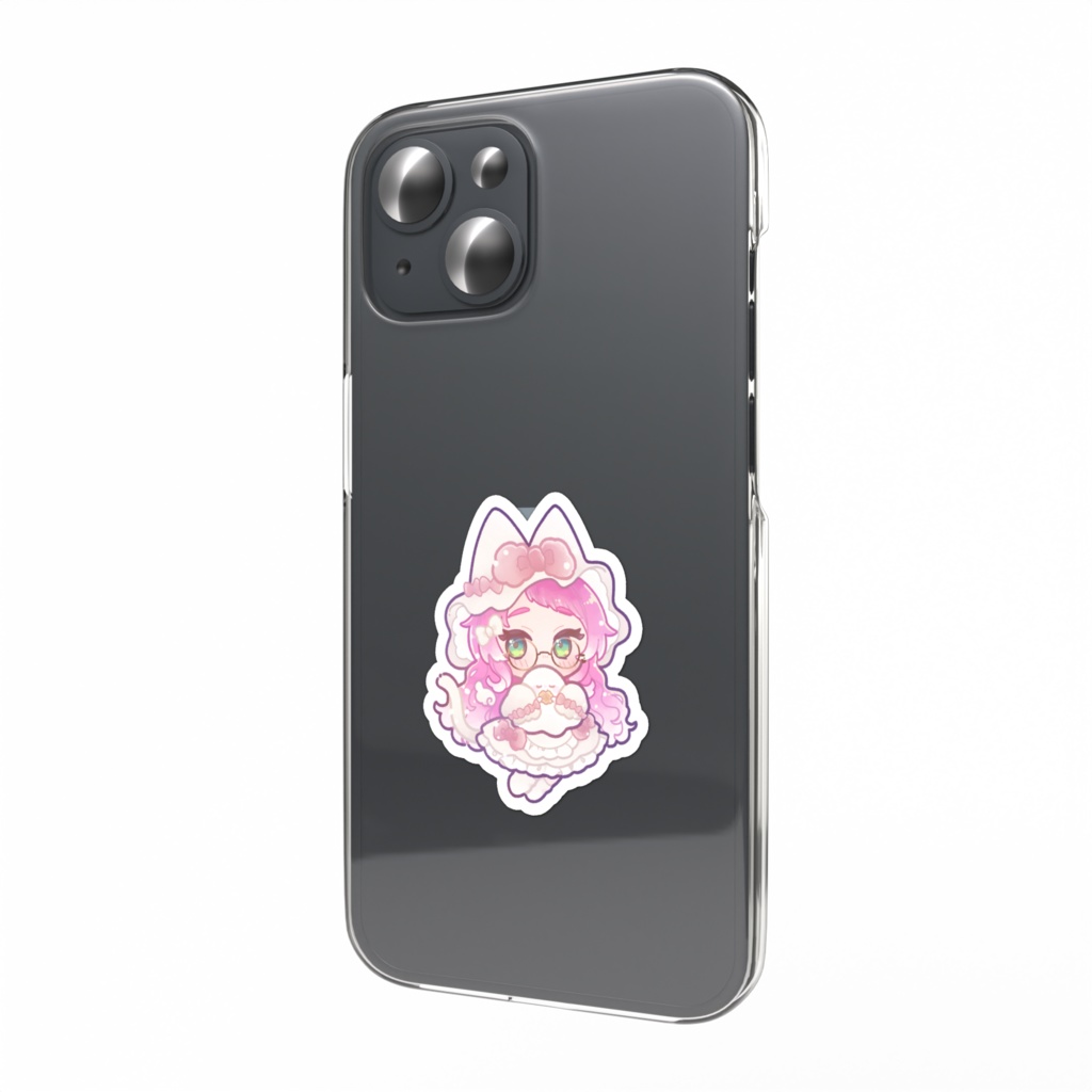 ほわいとハロウィン　スマホステッカー　ぽぽまるVer.