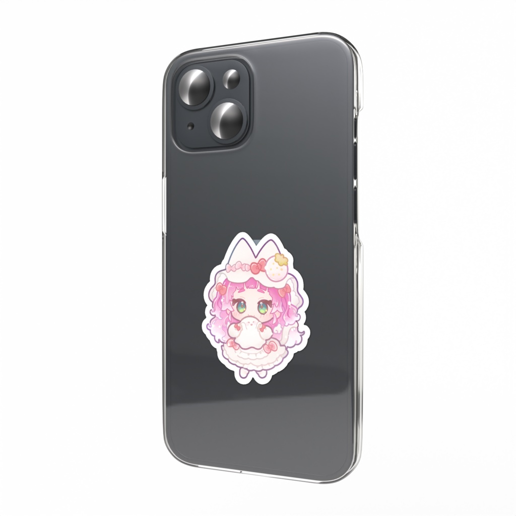 ほわいとハロウィン　スマホステッカー　ちびぽぽちゃんVer.