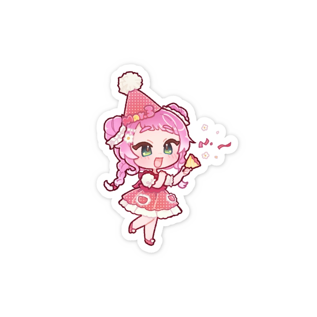 お誕生日パーティー スマホステッカー ぽぽまるVer.