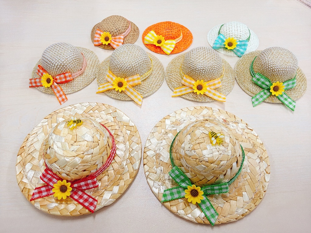 向日葵麦わら帽子(ぬい用)