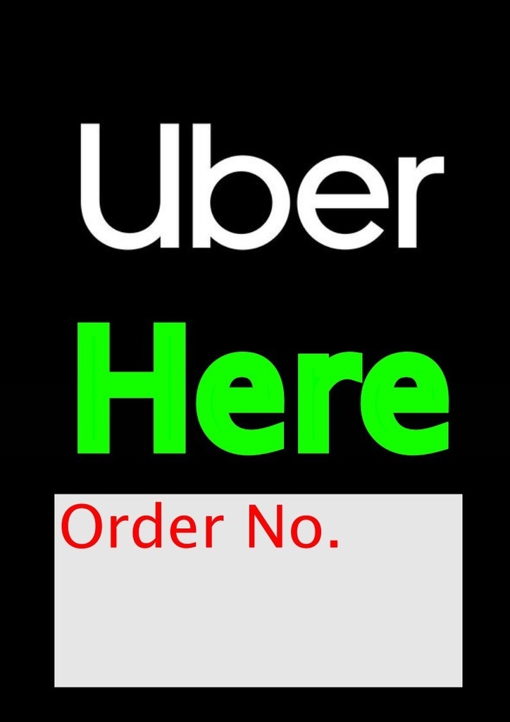 Uber置き配用看板