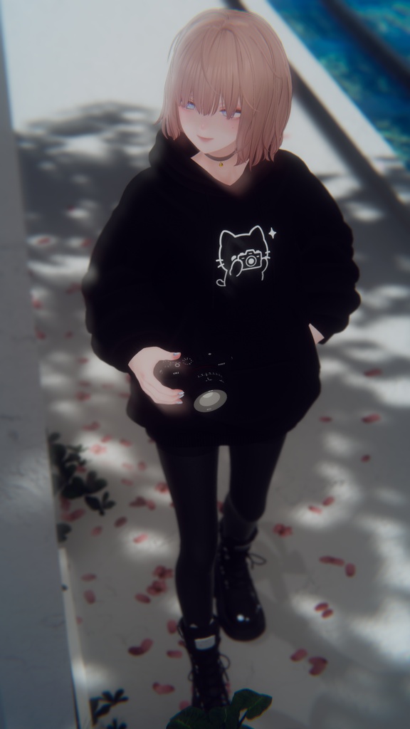 【SALE 20% OFF】🐈⬛ Black Cat Hoodie【22アバター対応】