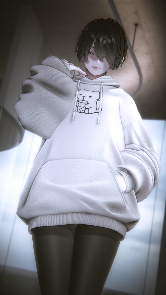 【SALE 20% OFF】🐈⬛ Black Cat Hoodie【22アバター対応】