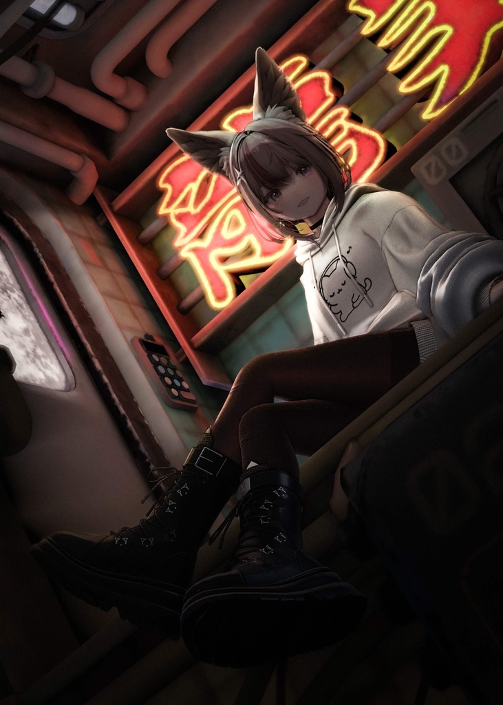【SALE 20% OFF】🐈⬛ Black Cat Hoodie【22アバター対応】