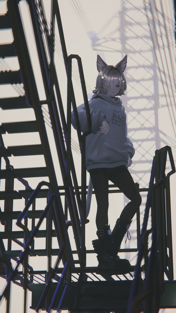 【SALE 20% OFF】🐈⬛ Black Cat Hoodie【22アバター対応】