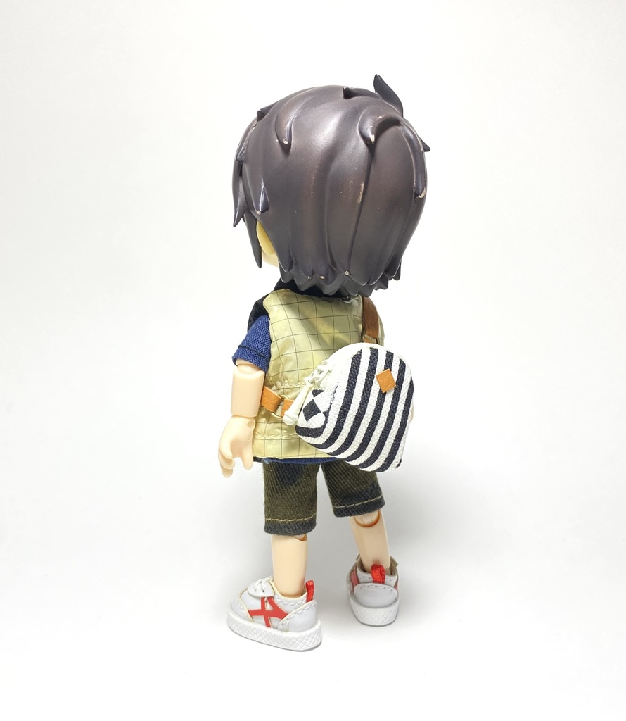 オビツ11 ボディバッグ　ストライプデニム