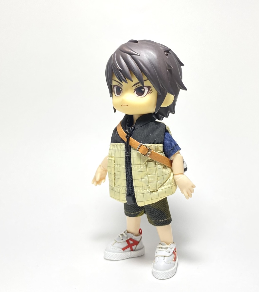 オビツ11 ボディバッグ　ストライプデニム