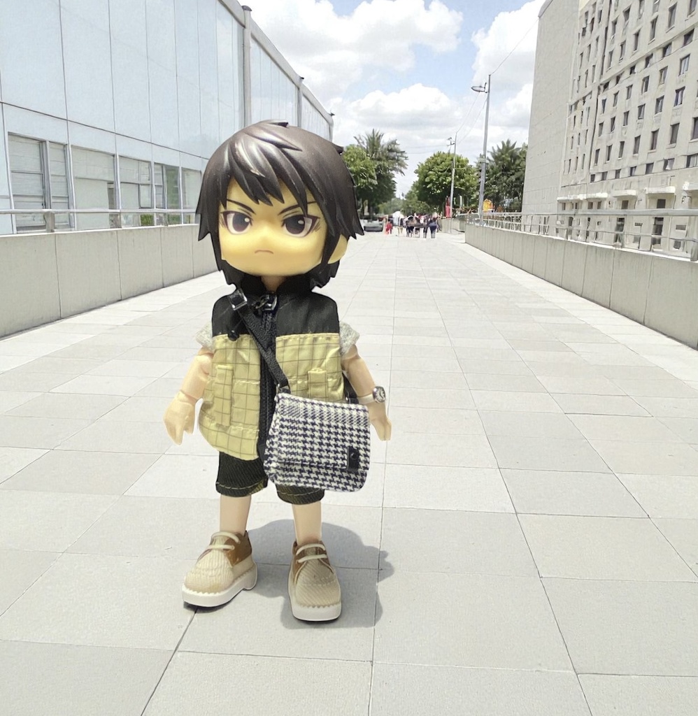 1/12 バッグ 大人チェック黒+ウォッチ