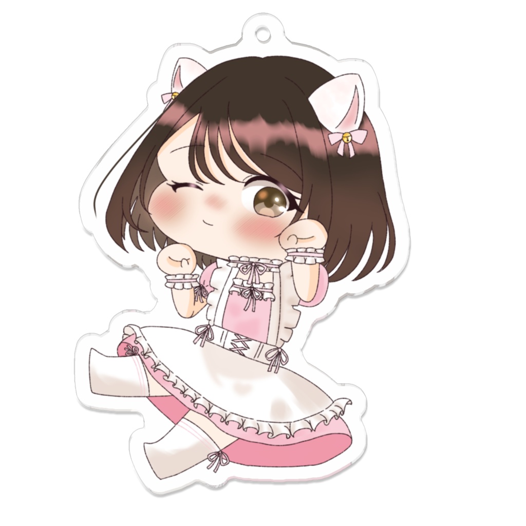 日岡なつみさん　猫耳メイドアクリルキーホルダー