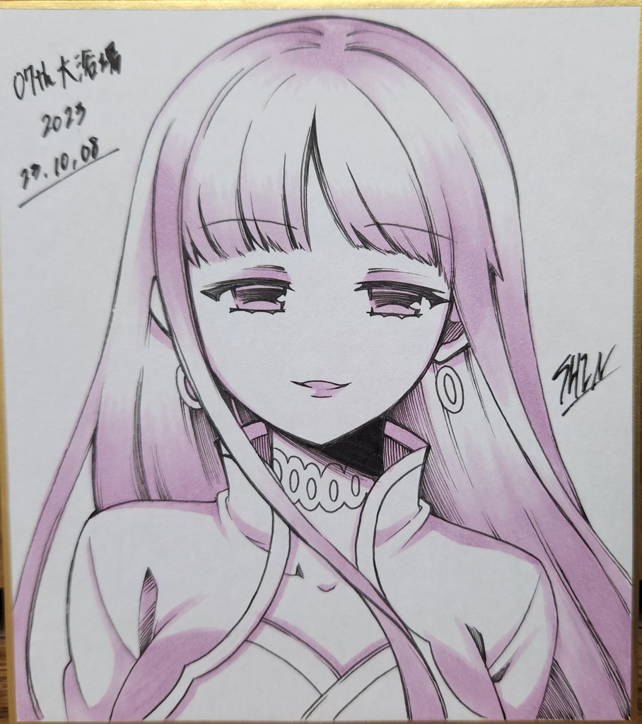 ~女性キャラ限定~オーダーミニ色紙