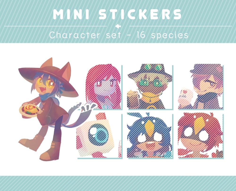 Oneshotフレークシールセット（キャラクター）