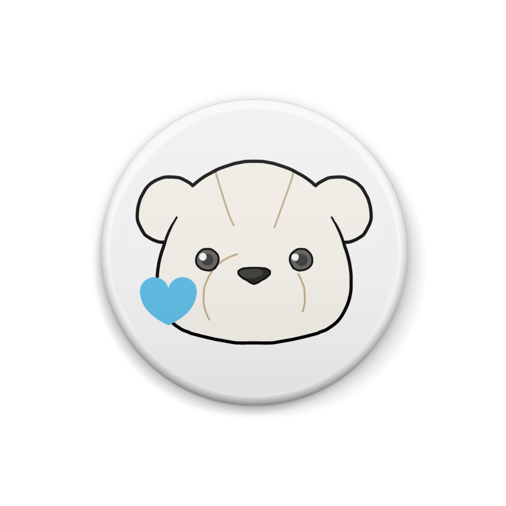 シロクマくん・クロクマくん　缶バッチ