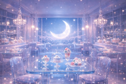 月光ミルキーカフェ壁紙セット|Moonlit Milky Café Wallpaper Pack(全10枚)