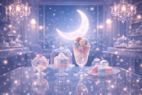 月光ミルキーカフェ壁紙セット|Moonlit Milky Café Wallpaper Pack(全10枚)