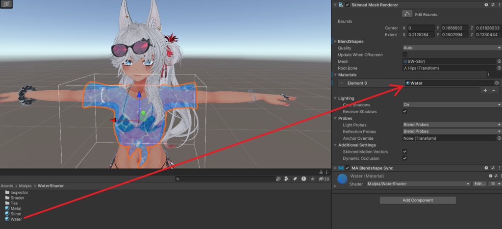 揺れる、溶ける汎用ウォーターシェーダー