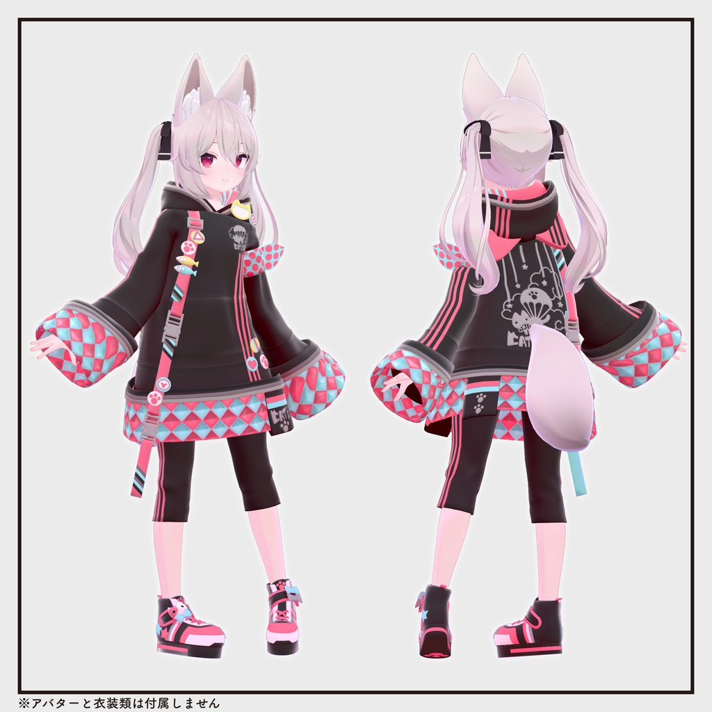 【複数アバター対応・小物】キュートポップスニーカー v2.3