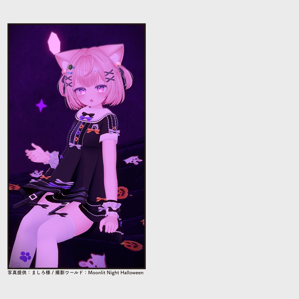 【複数アバター対応・衣装】キャット&リボンチュニック v1.44