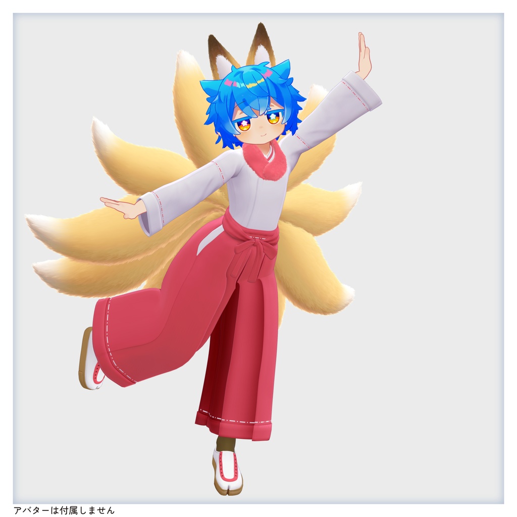 【衣装 / 靴】おきつねらくらく巫女衣装 v1.04【Wear / Shoes】