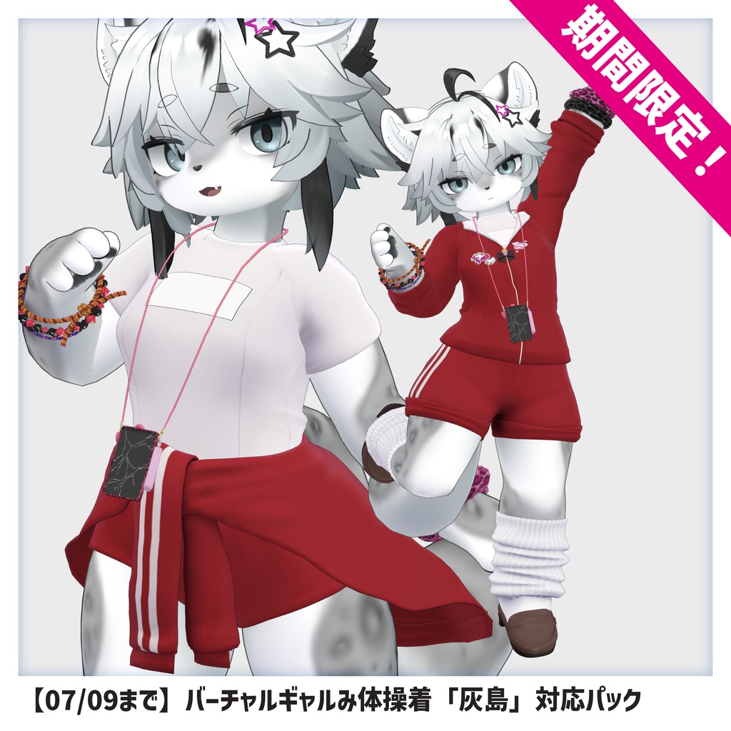 【07/09まで期間限定・追加対応記念】バーチャルギャルみ体操着「灰島」対応パック