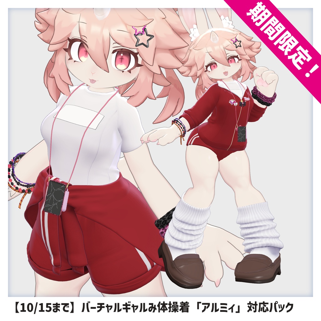 【10/15まで期間限定・追加対応記念】バーチャルギャルみ体操着「アルミィ」対応パック