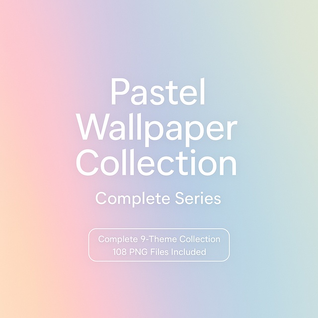 Pastel Wallpaper Collection|Complete Series(ミニマルパステル壁紙バンドル)