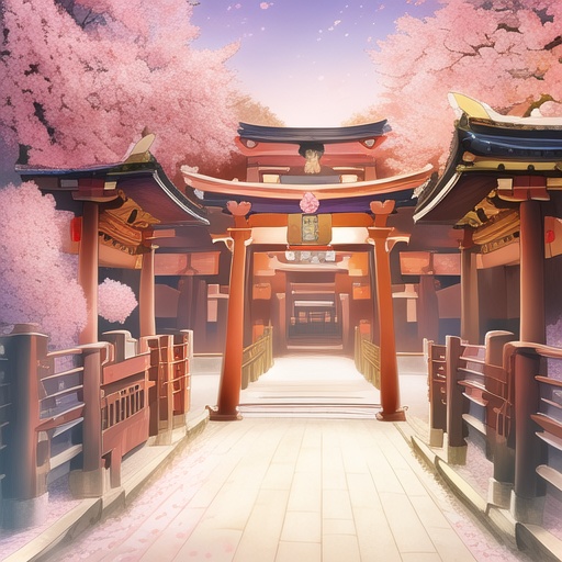 【背景20枚】日本の神社と桜の開花|High-Res Backgrounds for Vtuber/TRPG/Game (Commercial Use OK)