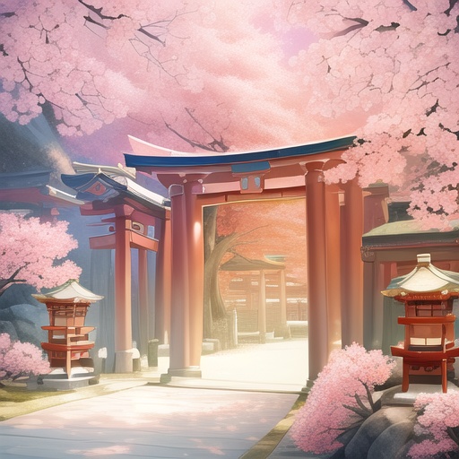 【背景20枚】日本の神社と桜の開花|High-Res Backgrounds for Vtuber/TRPG/Game (Commercial Use OK)