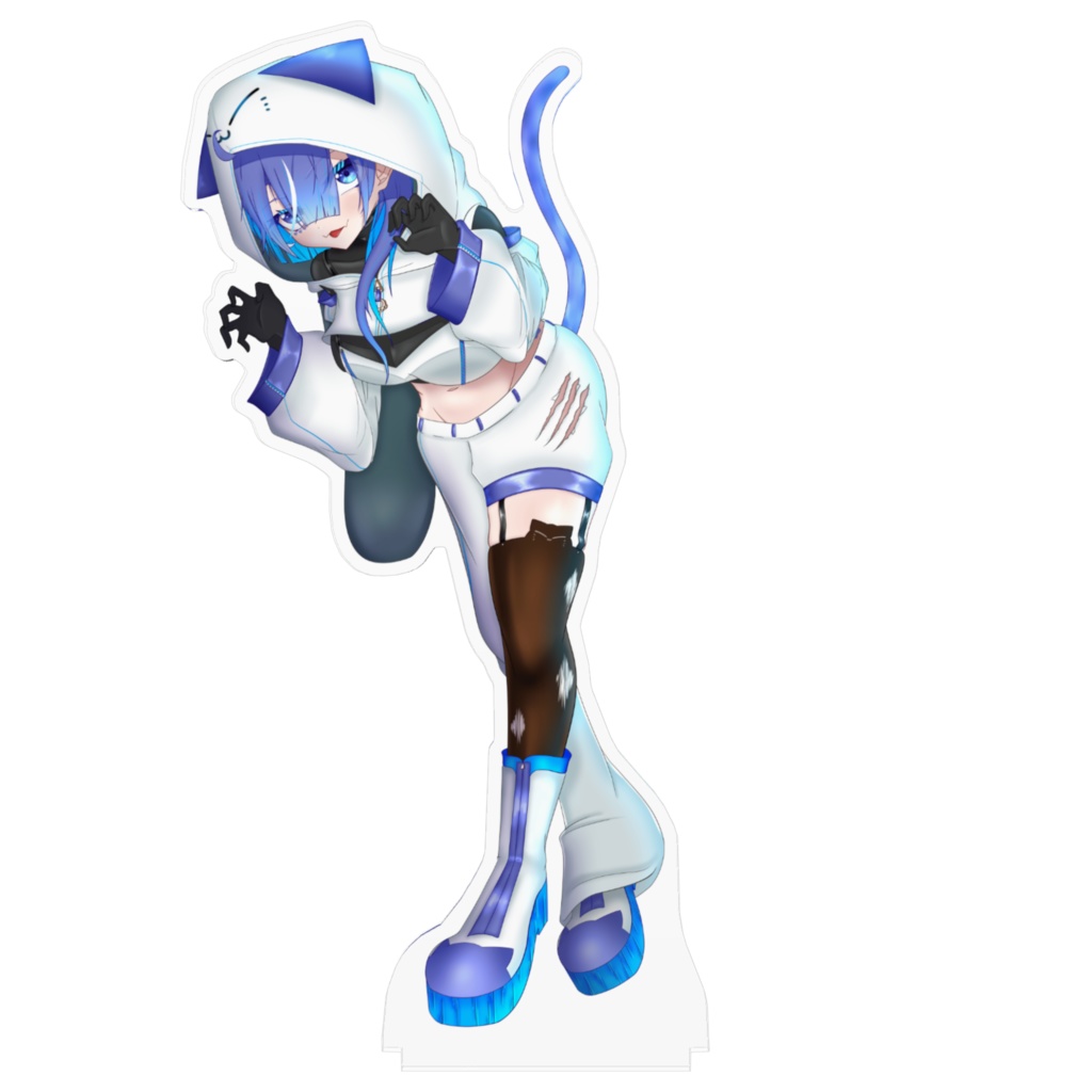 貓二 鳴 アクリルスタンド パーカーVer