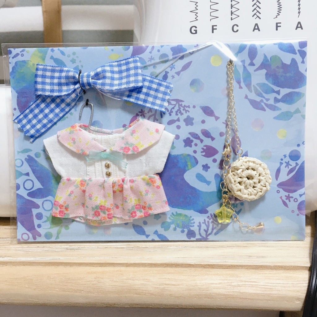 わんぴちゃん　チェックリボン