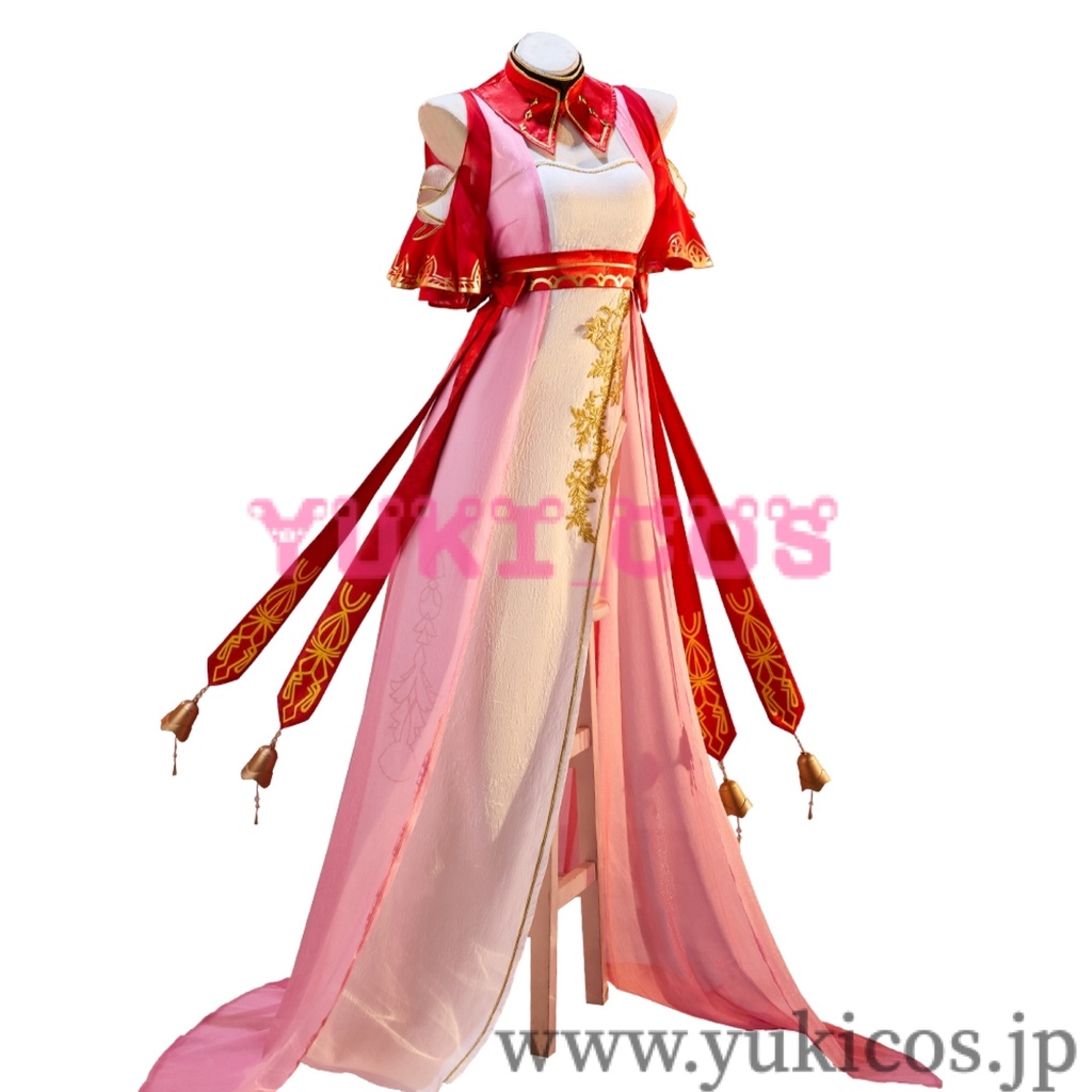 縁結びの妖狐ちゃん 塗山紅紅 トサン・ココ 金羽華裳 コスプレ衣装 送料無料