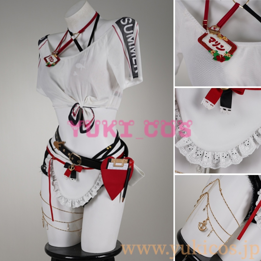 Vtuber ホロライブ ホロナツパラダイス 海の家の可愛いウェイトレスさん! 宝鐘マリン コスプレ衣装 送料無料