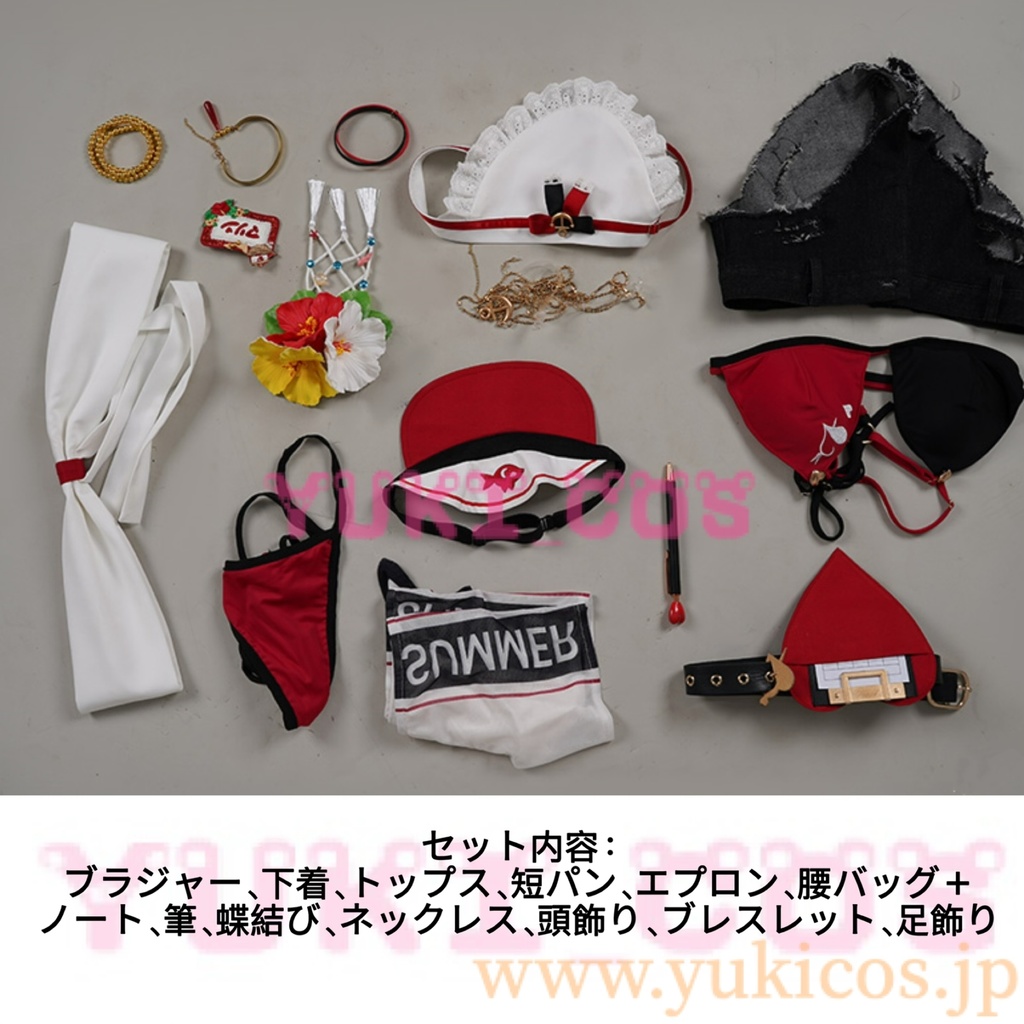 Vtuber ホロライブ ホロナツパラダイス 海の家の可愛いウェイトレスさん! 宝鐘マリン コスプレ衣装 送料無料