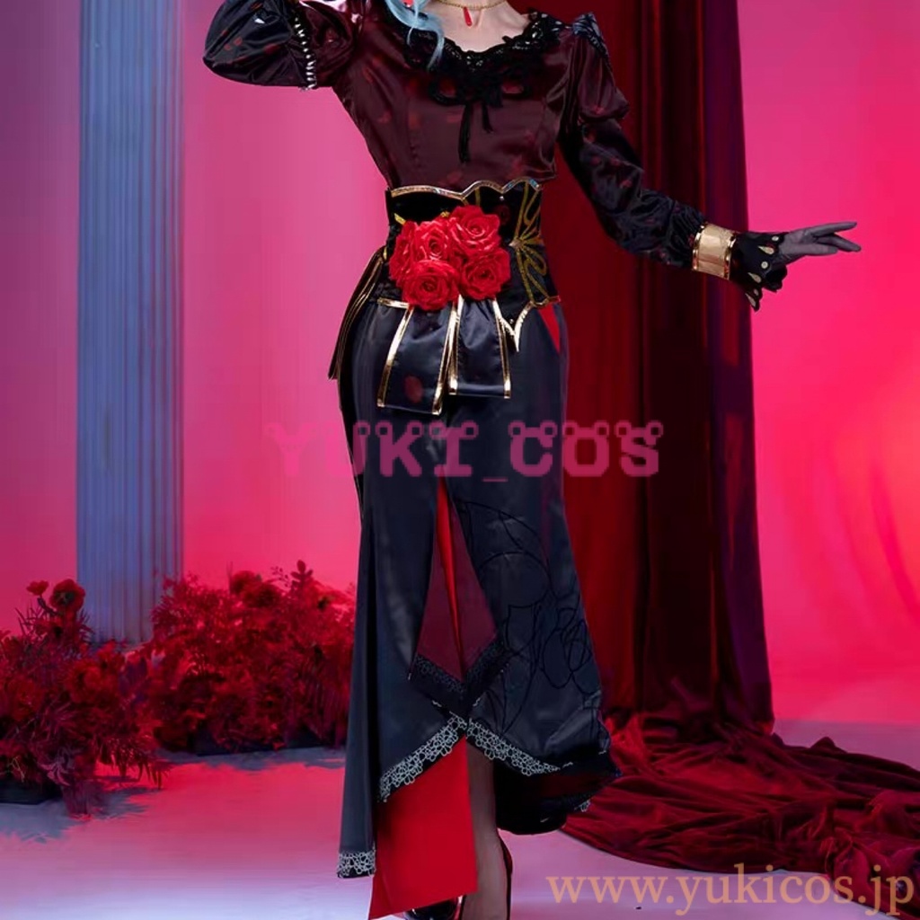 プロジェクトセカイ　プロセカ　Night sweet mealガチャ　糸の花に見とれて　日野森雫　Night rose-queen　コスプレ衣装　送料無料