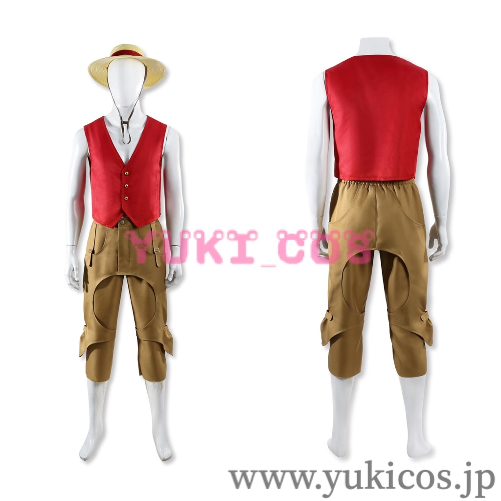 Netflixシリーズ実写版ONE PIECE　ワンピースシーズン2　ルフィ　コスプレ衣装　送料無料