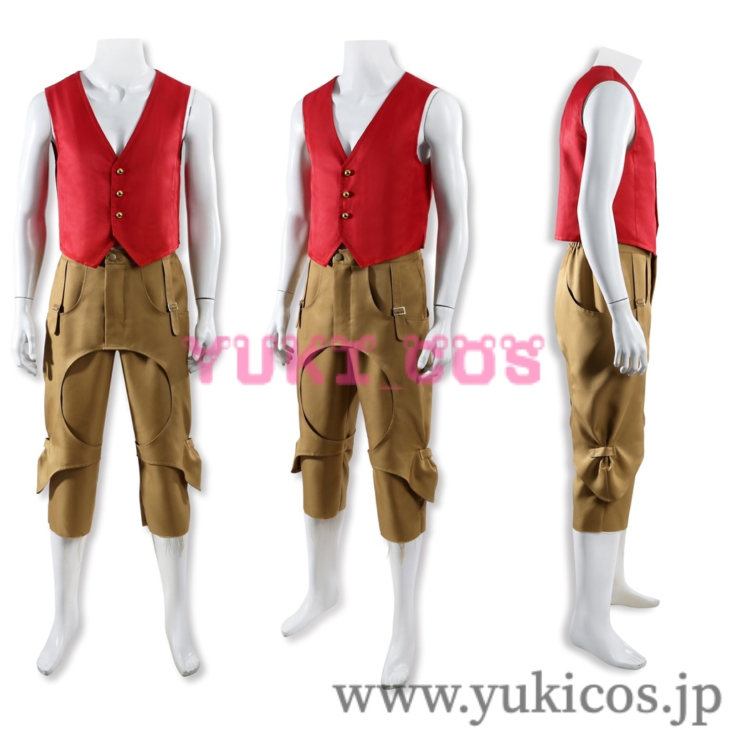 Netflixシリーズ実写版ONE PIECE ワンピースシーズン2 ルフィ コスプレ衣装 送料無料