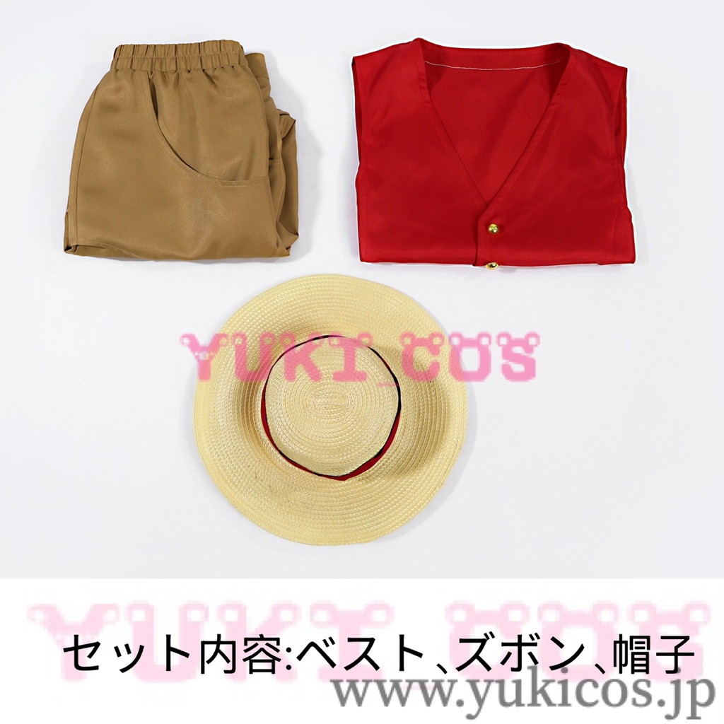 Netflixシリーズ実写版ONE PIECE ワンピースシーズン2 ルフィ コスプレ衣装 送料無料