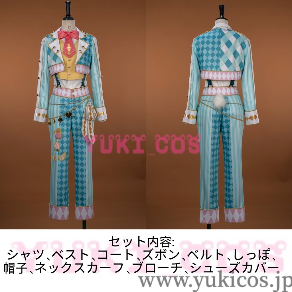 ツイステッドワンダーランド ツイステ 薔薇の王国のホワイトラビットフェス Floyd フロイド コスプレ衣装 送料無料 刺繍版