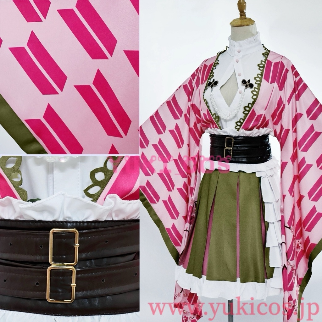 鬼滅之刃 鬼滅祭 甘露寺蜜璃 かんろじみつり 伍周年記念 コスプレ衣装 送料無料