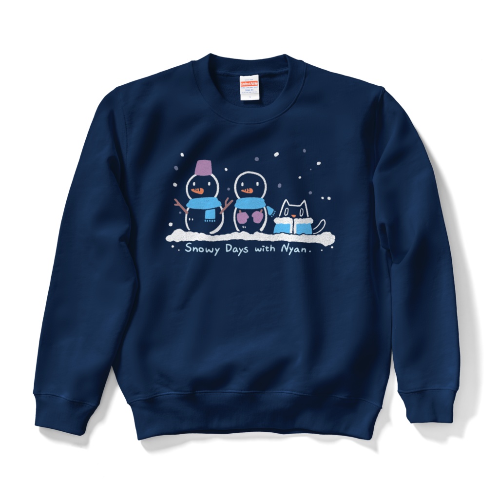 しろにゃんこと雪だるまたち