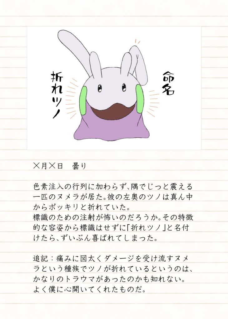 【再販】ヌメライフ ヌメラ観察記風小説+カラーイラスト集