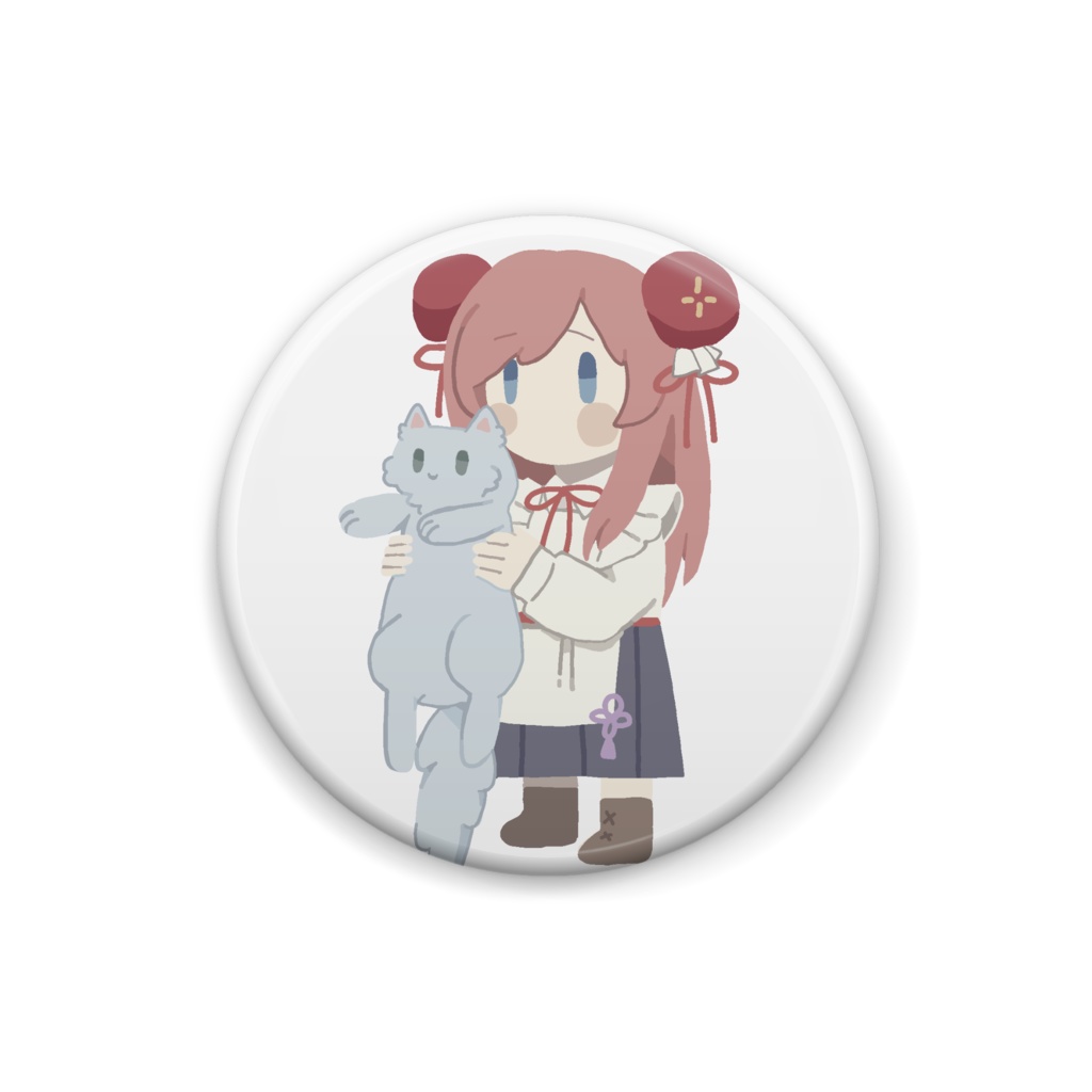 ゆる顔みくとネコチャン　つやっと缶バッチ