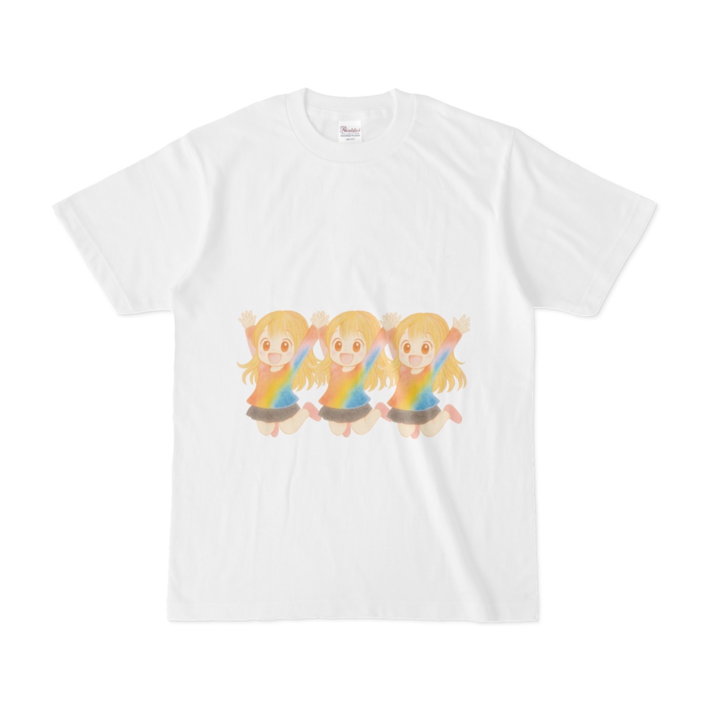 カラフル元気な3つ子ちゃん Tシャツ