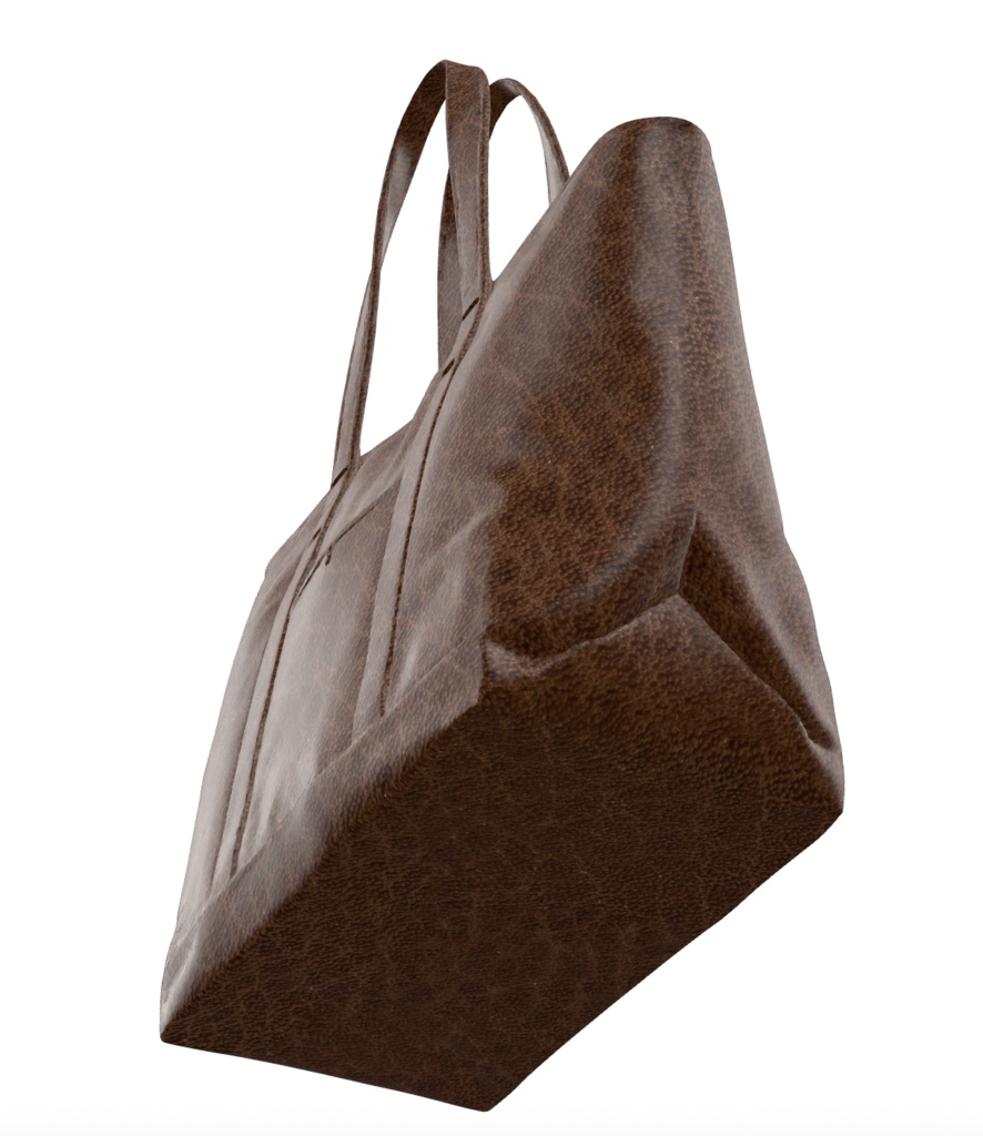 レザー調トートバッグ 3Dモデル セット(GLB形式・3色展開)