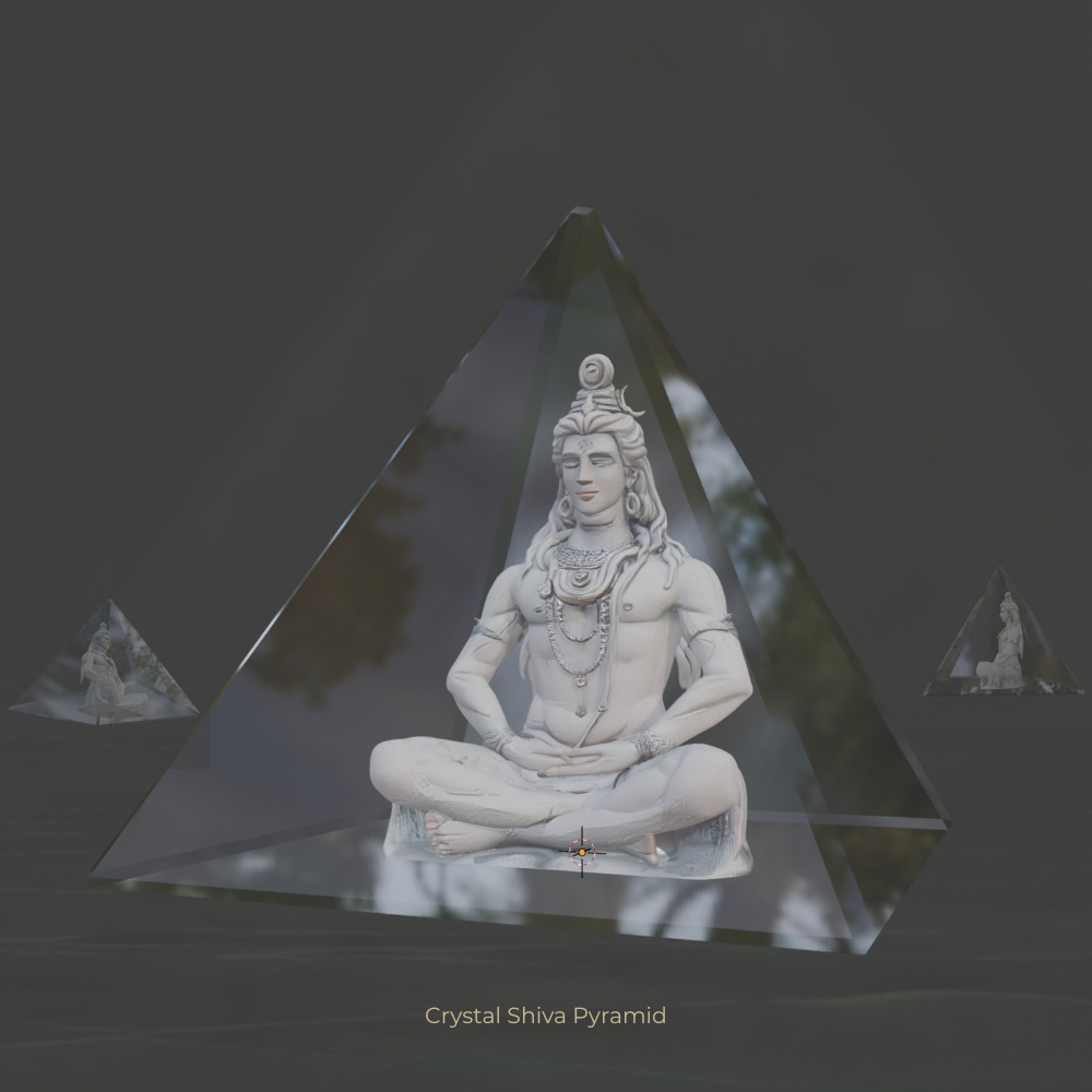 Crystal Shiva Pyramid – 3D Model / GLB