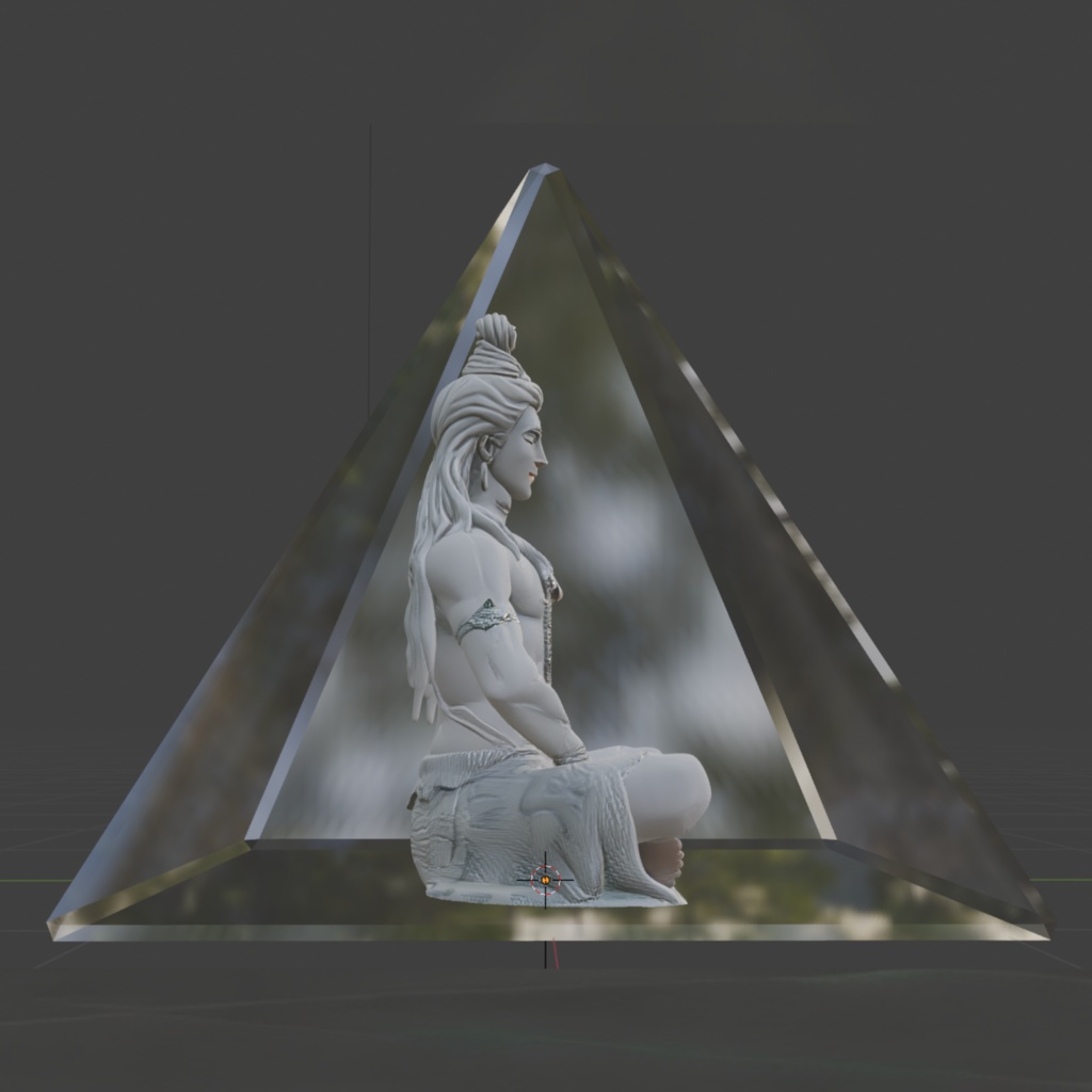 Crystal Shiva Pyramid – 3D Model / GLB