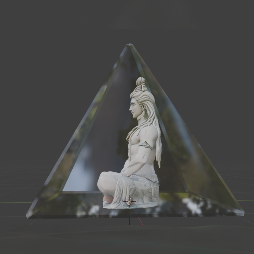 Crystal Shiva Pyramid – 3D Model / GLB